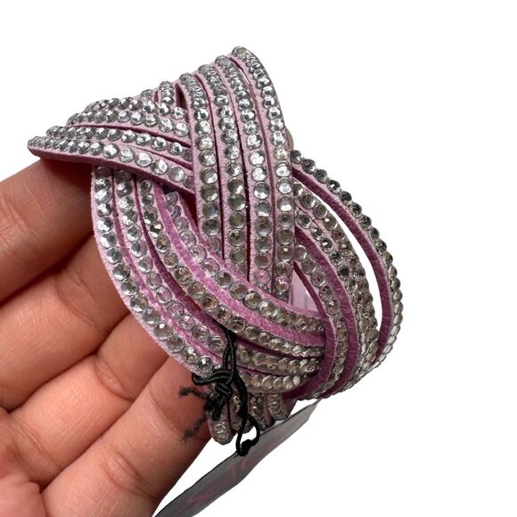 Paparazzi Rhinestone Bring on the Bling Multi-Layer Bracelet Western Boho Purple - Picture 3 of 9